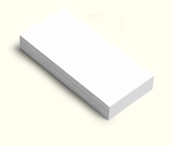 DL compliment slip paper white