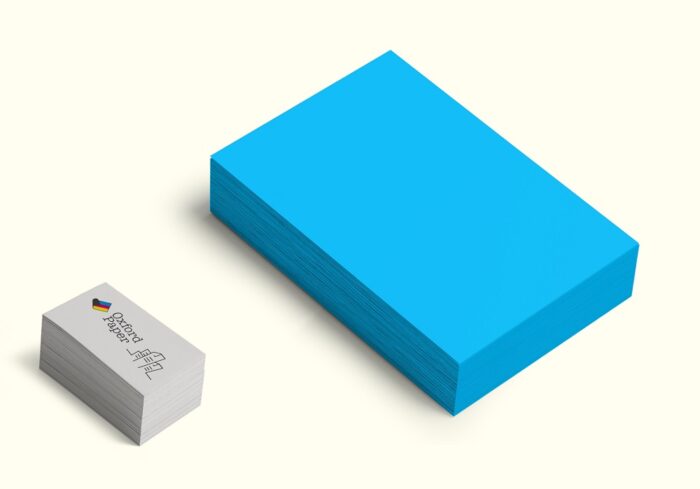 A5 paper card vibrant blue