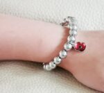 Buckley Beaded Red Poppy Friendship Bracelet 6cm